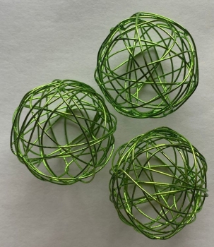 Drahtkugel grün 40mm